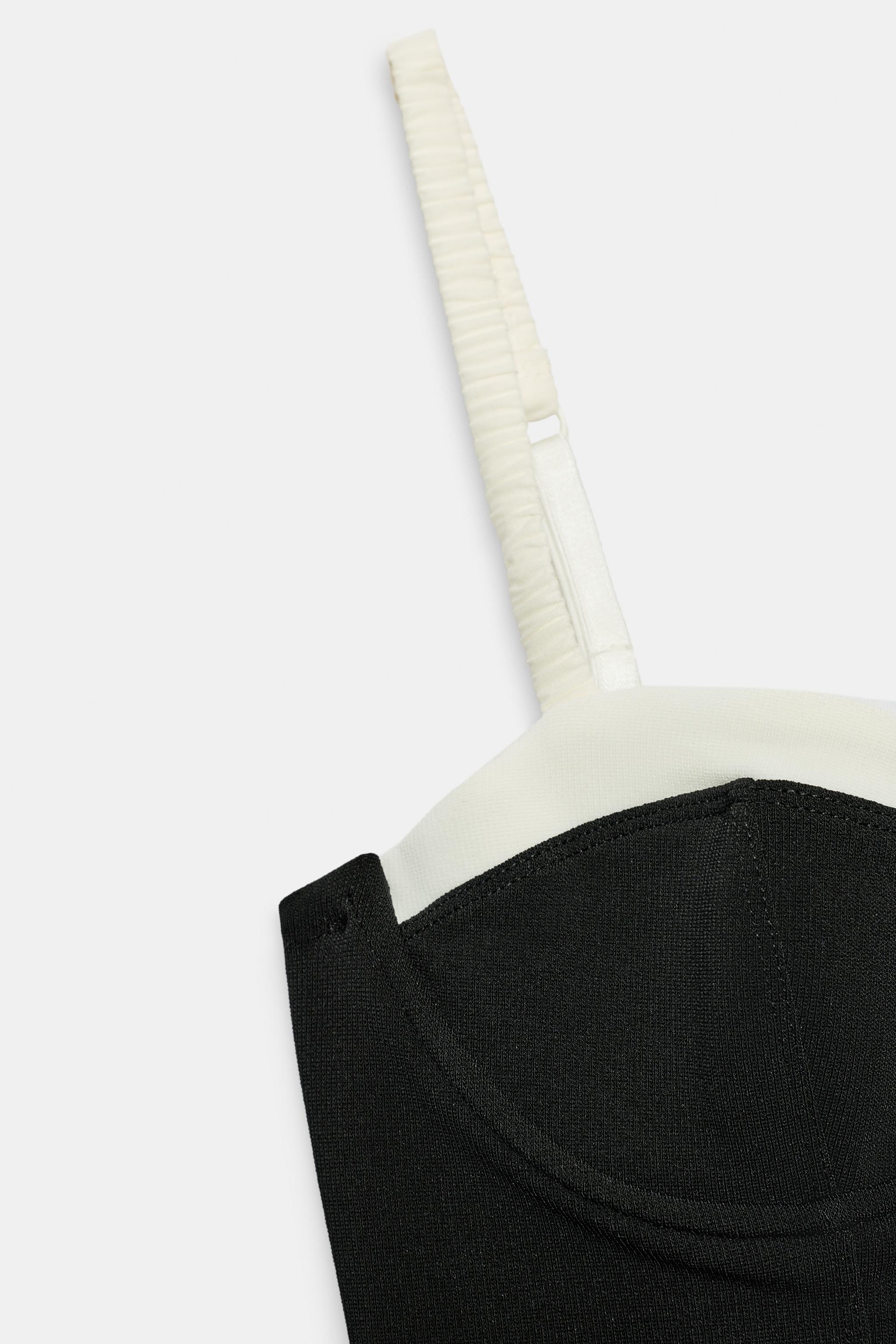 CONTRAST STRAPPY BODYSUIT